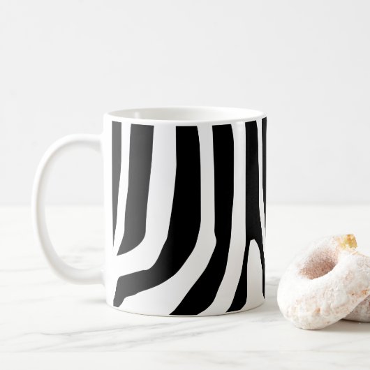 Muster für benutzerdefinierte Zebra-Druckstreifen Kaffeetasse (Mit Donut)