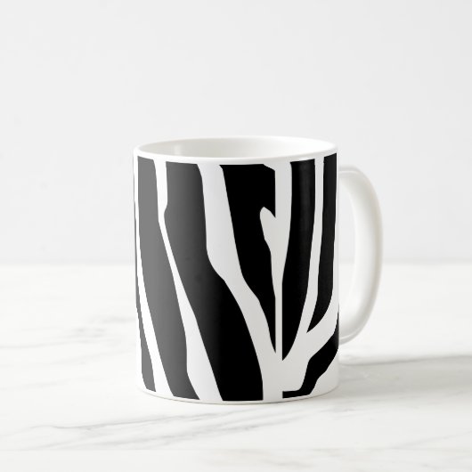 Muster für benutzerdefinierte Zebra-Druckstreifen Kaffeetasse (VorderseiteRechts)