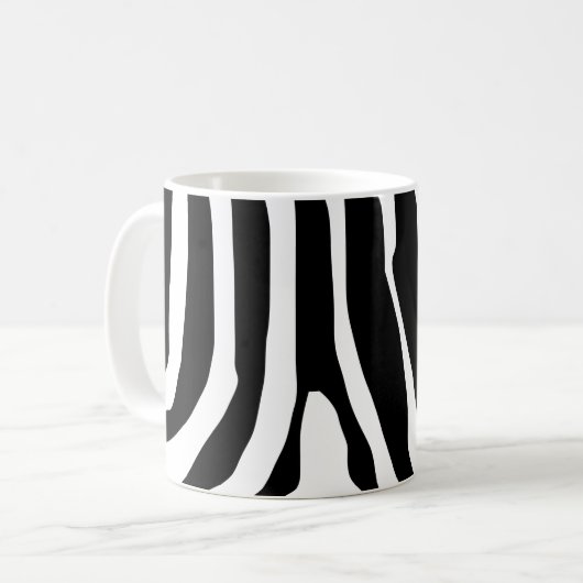 Muster für benutzerdefinierte Zebra-Druckstreifen Kaffeetasse (Vorderseite Links)