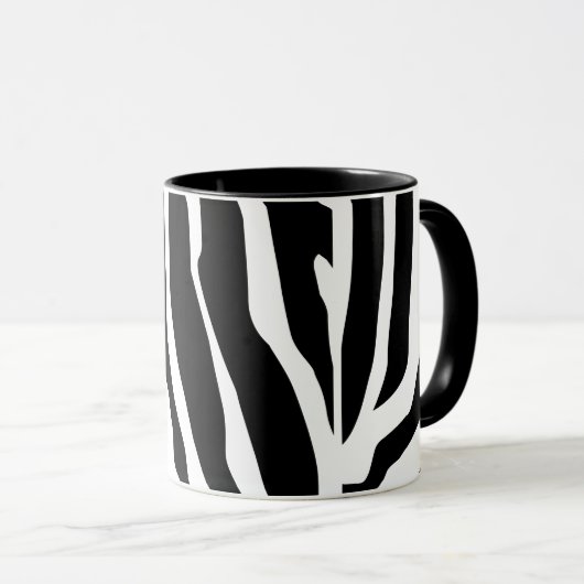 Muster für benutzerdefinierte Zebra-Druckstreifen Tasse (VorderseiteRechts)