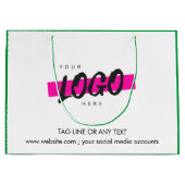 Muster für benutzerdefiniertes Firmenlogo Große Geschenktüte (Vorderseite)