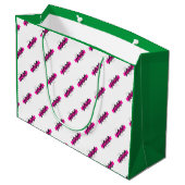 Muster für benutzerdefiniertes Firmenlogo Große Geschenktüte (Rückseite Schrägansicht)