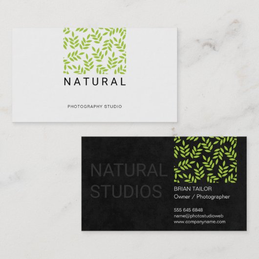 Muster für berufliche Blätter Visitenkarte (Vorne/Hinten)