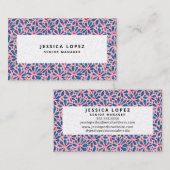 Muster für Berufliche Blumenmuster Visitenkarte (Vorne/Hinten)