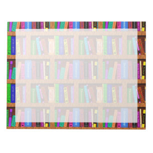 Muster für Bibliotheksbücher für Leser Notizblock