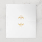 Muster für Bienen und Golden Honeycomb Platzkarte (Außenseite Aufgefaltet)