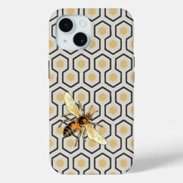 Muster für Bienen und Honeycomb iPhone 15 Hülle
