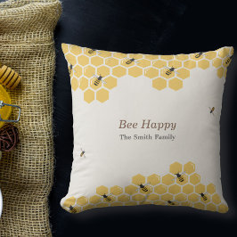 Muster für Bienen und Honeycomb Kissen