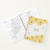 Muster für Bienen und Honeycomb Notizblock (Innenseite)