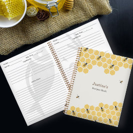 Muster für Bienen und Honeycomb Notizblock