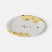 Muster für Bienen und Honeycomb Pappteller (Schrägansicht)