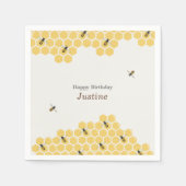 Muster für Bienen und Honeycomb Serviette (Vorderseite)