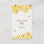 Muster für Bienen und Honeycomb Visitenkarte (Vorderseite)