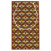 Muster für Bienen und Honigwaben Kleine Geschenktüte (Rückseite)