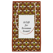 Muster für Bienen und Honigwaben Kleine Geschenktüte (Vorderseite)