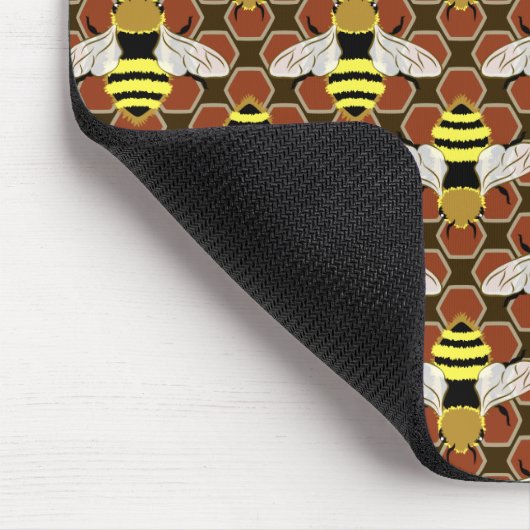 Muster für Bienen und Honigwaben Mousepad (Ecke)