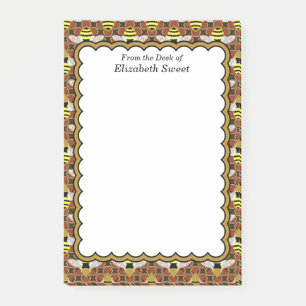 Muster für Bienen und Honigwaben Post-it Klebezettel