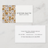 Muster für Bier und Snacks Visitenkarte (Vorne/Hinten)