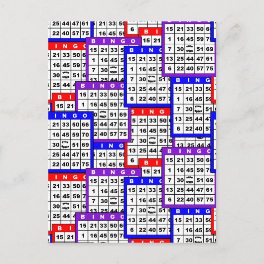 Muster für Bingokarten Postkarte (Vorderseite)