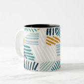 Muster für Bio Abstrakte Elemente Zweifarbige Tasse (Vorderseite Links)