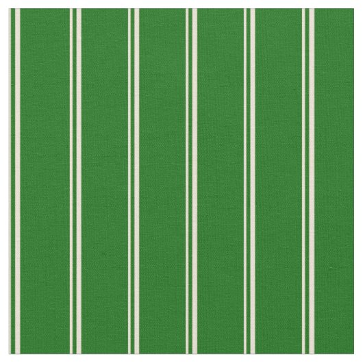 Muster für Bisque & Dark Green Stripes Stoff (Nahaufnahme)