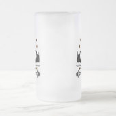 Muster für Black & White Hockey Sportgeräte Mattglas Bierglas (Mittel)