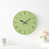 Muster für Blätter Große Wanduhr (Zuhause)