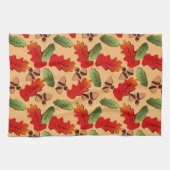 Muster für Blätter im Herbst Geschirrtuch (Horizontal)