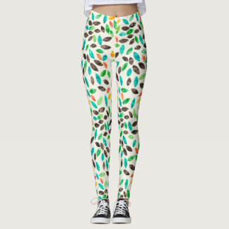 Muster für Blätter im Wasserfarben im Herbst Leggings