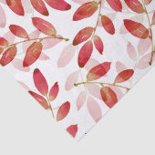 Muster für Blätter in Rotbauchfarben Seidenpapier (Detail)