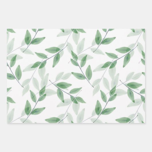 Muster für Blätter in Wasserfarben (Vorderseite)