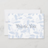 Muster für Blätter mit blauem Lagen Dankeskarte (Vorderseite)