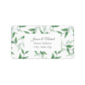 Muster für Blätter mit grüner Ebene Adressaufkleber (Vorne)