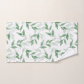 Muster für Blätter mit grüner Ebene Badhandtuch Set (Handtuch)