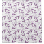 Muster für Blätter mit Pflaumenschichten Duschvorhang (Vorderseite)