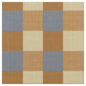 Muster für Blau, Tan und Orange Gingham Karo Stoff (Nahaufnahme)