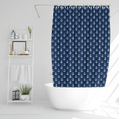 Muster für blaue Anker Duschvorhang