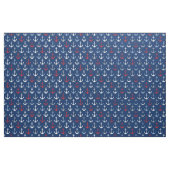 Muster für blaue Anker in nautischem Rot und Blau Stoff (Yard (91,4 cm))