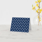 Muster für blaue Anker Karte (Gelbe Blume)