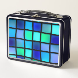 Muster für blaue Box Metall Brotdose