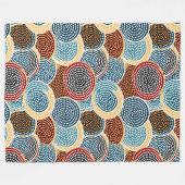 Muster für blaue, braune und cremefarbene Punkte Fleecedecke (Vorderseite (Horizontal))