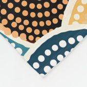 Muster für blaue, braune und cremefarbene Punkte Fleecedecke (Ecke)
