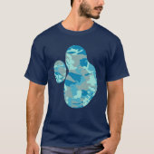 Muster für blaue Camouflage Paint Platsch v2 T-Shirt (Vorderseite)