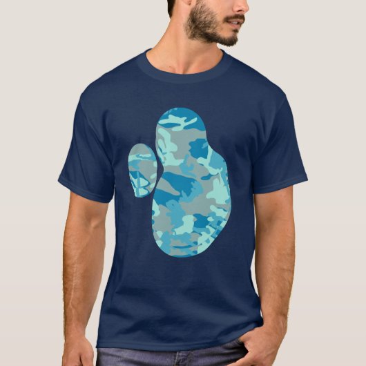 Muster für blaue Camouflage Paint Platsch v2 T-Shirt (Vorderseite)