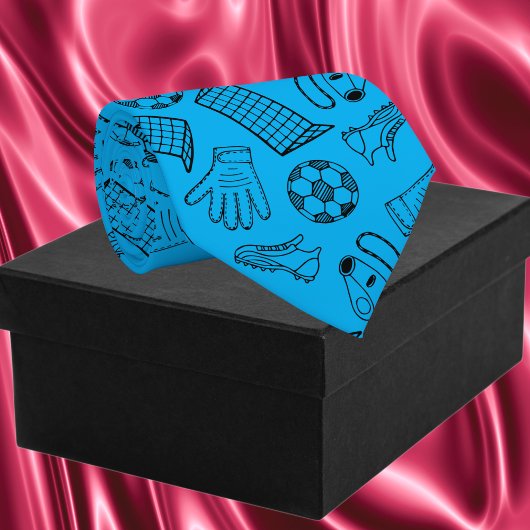 Muster für blaue Fußballgeräte Krawatte