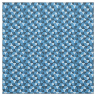 Muster für blaue geometrische Dreiecke Stoff