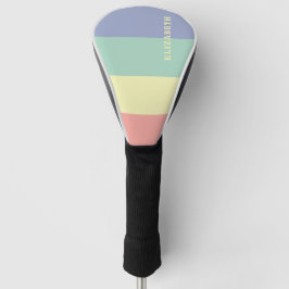 Muster für blaue, grüne Gelbe und korallenrosa Str Golf Headcover