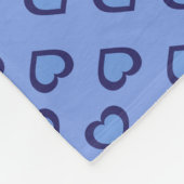 Muster für blaue Herzen Fleecedecke (Ecke)