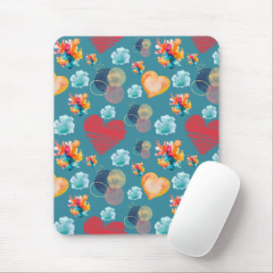Muster für blaue Herzen Mousepad