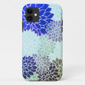 Muster für blaue Lila grüne Blume Case-Mate iPhone Hülle (Rückseite)